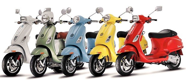 Warna Klasik Yang berbeda yang diTampilkan Vespa Piaggio