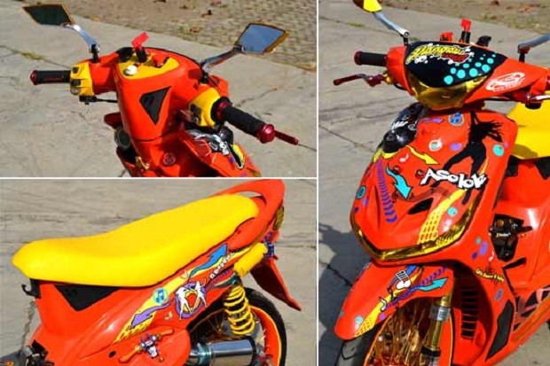 Tips dan Konsep berbeda Cutting sticker Yamaha Mio body standar tapi Wajah baru